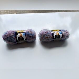 MoonLight  Mohair Craft Mohair Yarn Purple/GRAY/Metalic #207 Lot of 2